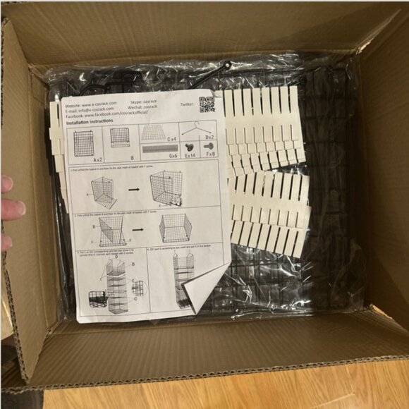 7 Tier Hanging Closet Organizer and Storage, 7-tier metal in Black - NIB - Picture 3 of 6